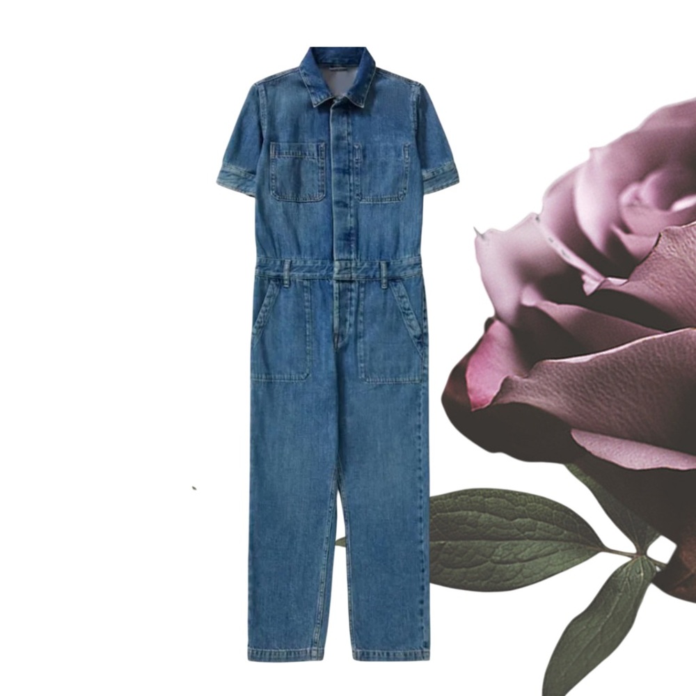 Everlane Blue Soft Denim Jumpsuit